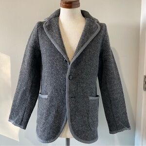 Traditional Weatherwear men's gray sweater blazer/jacket, JP 36 = US XS